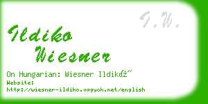 ildiko wiesner business card